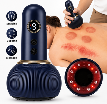 USB Rechargeable Abdominal Massager 9 Levels For Hot Compress And Adjustable Guasha Cupping Intensity Arm And Leg Massage