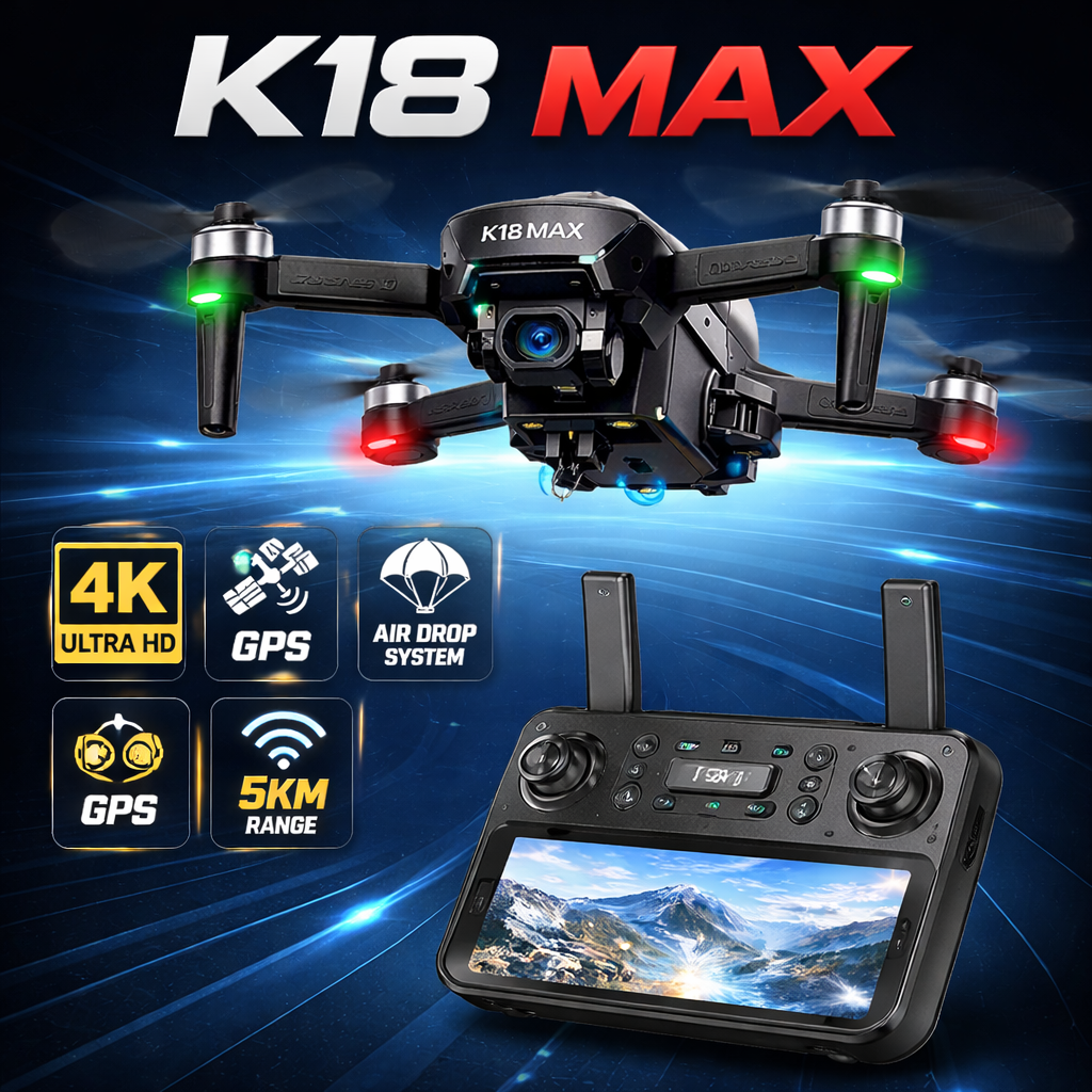 K18 Max RC Drone 8K GPS 5G Dual Camera Brushless Obstacle Avoid Foldable