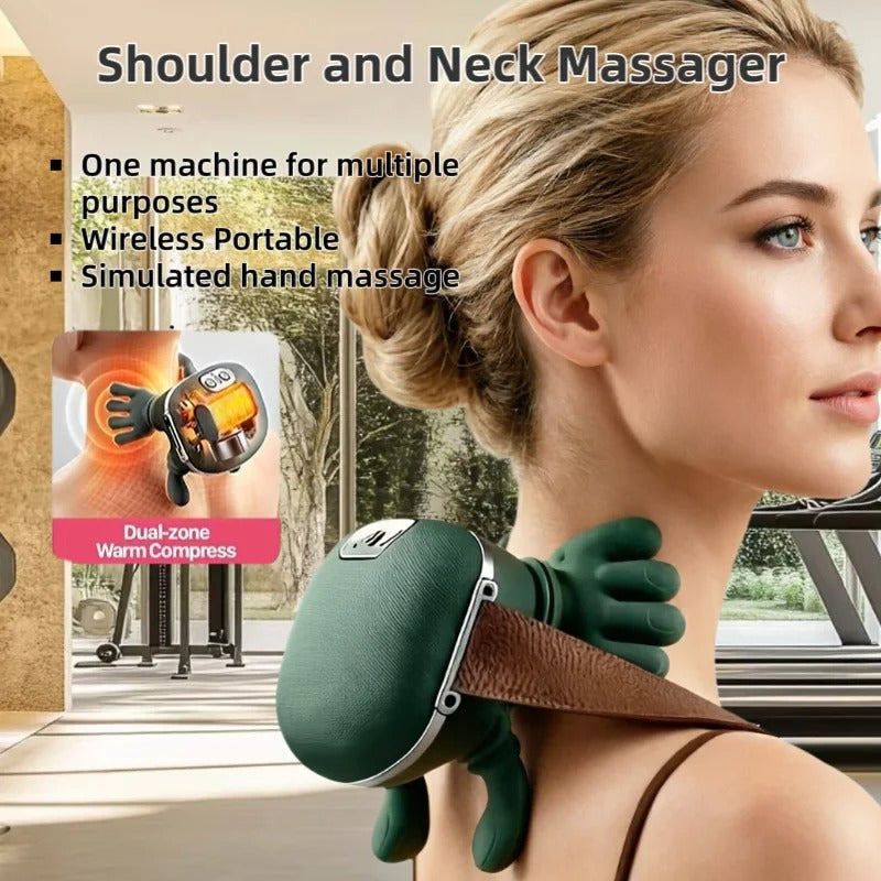 Neck Massager with Heat for Pain Relief deep Tissue,Shoulder & Back Massager,