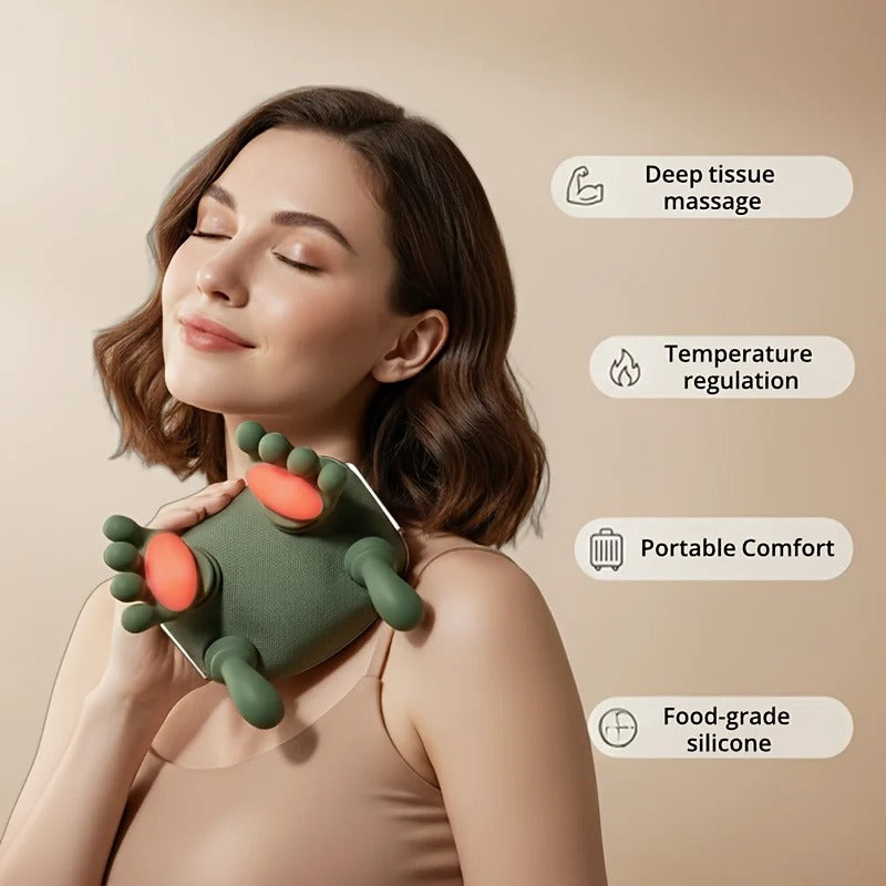 Neck Massager with Heat for Pain Relief deep Tissue,Shoulder & Back Massager,